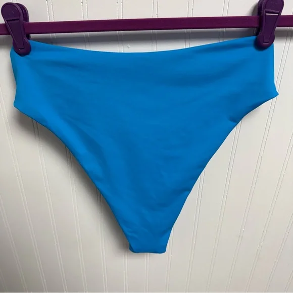 Skims Recycled Swim Mid Waist Bottom Turquoise Small NWT - Picture 2 of 5
